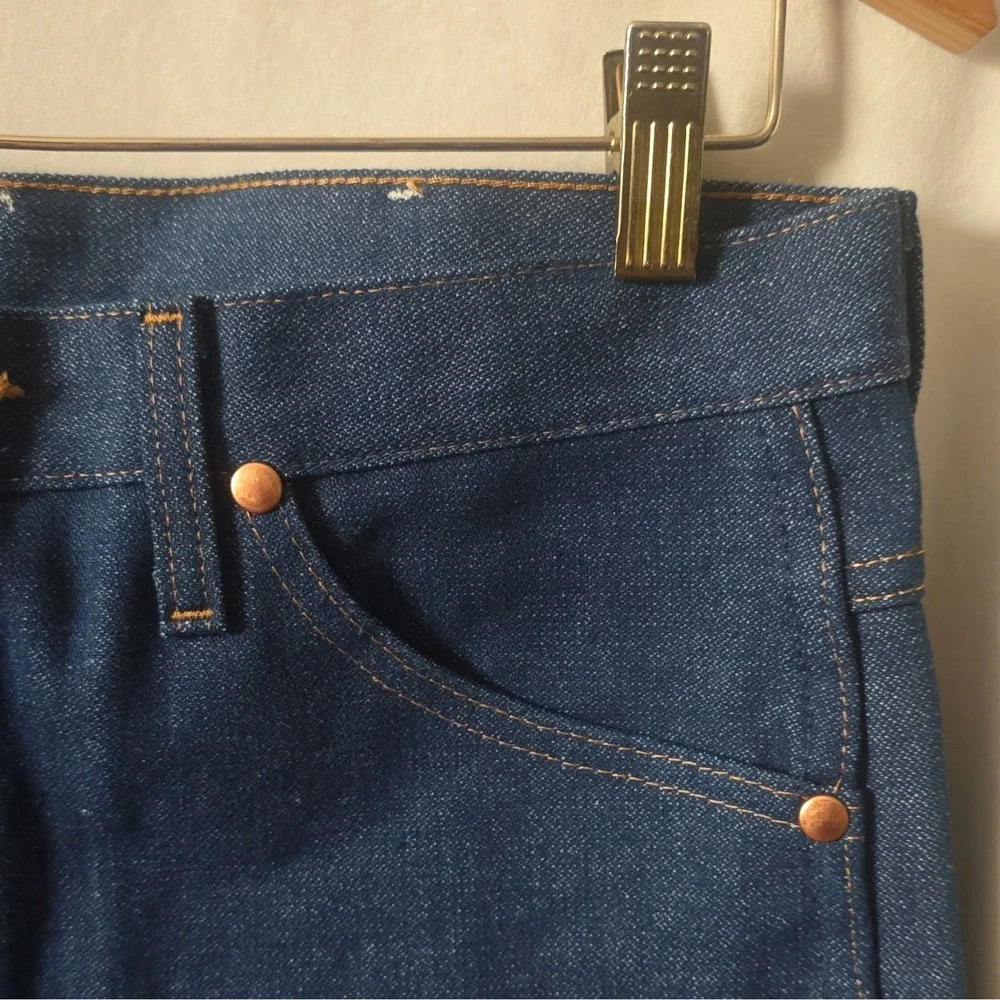 NWOT Y2K Wrangler Cowboy Cut Men's Dark Wash Blue Denim Straight Leg Jeans